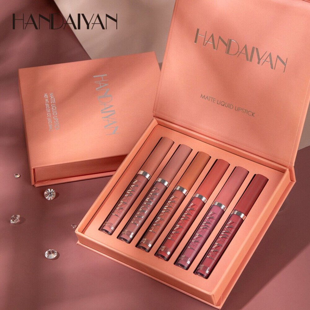 6Pcs Matte Lipstick Set Waterproof Long Lasting‎ Lipstick Beauty Cosmetic